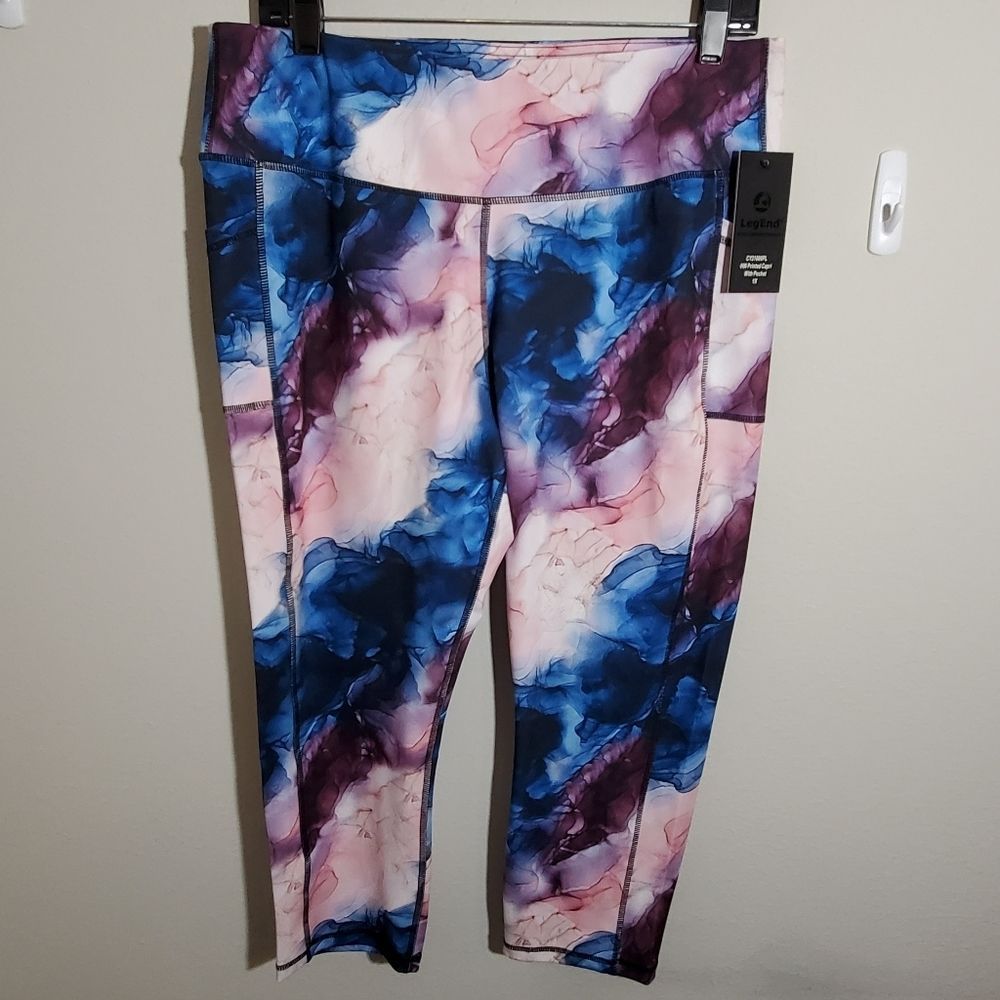 Legend plus size tie dye leggings active workout‎